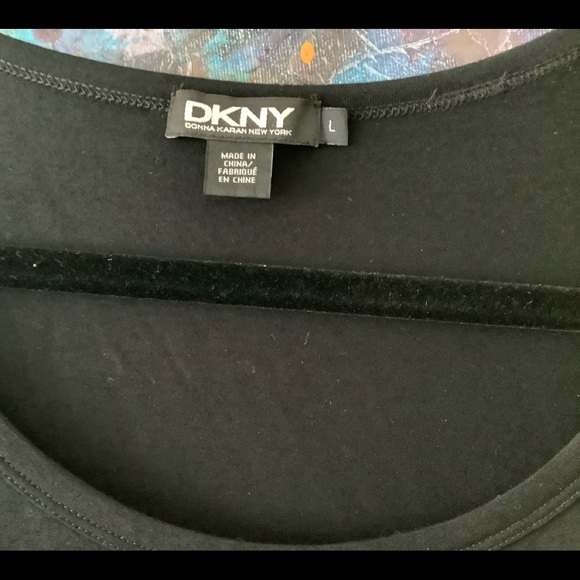 DKNY Black Sequin bottom dress size L - Picture 3 of 12